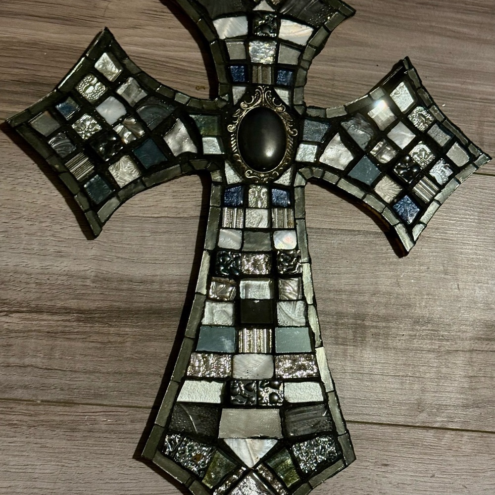 Mosaic Cross Wall Decor